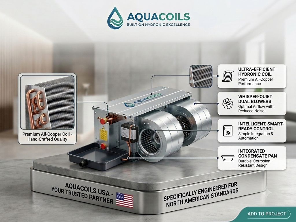 Aquacoils Concealed Fan Coil 18.000 BTU