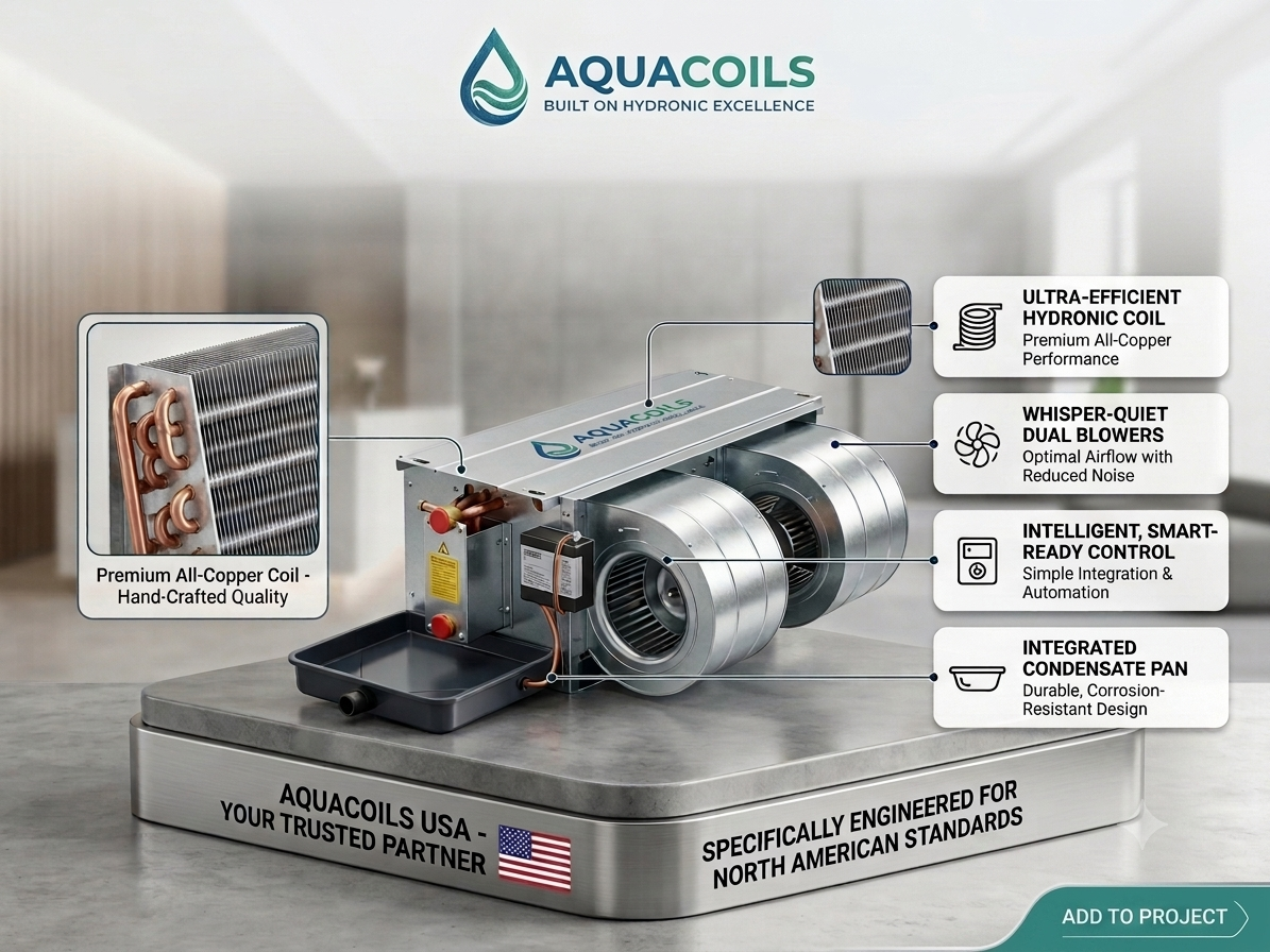 Aquacoils Concealed Fan Coil 18.000 BTU