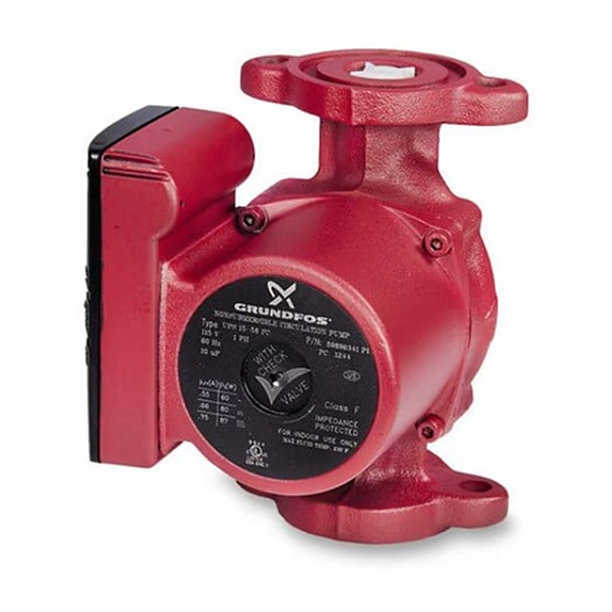 Grundfos UPS 15-58 FC circulator pump, 115V 60Hz, for hydronic heating loops